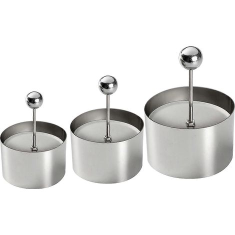 Moule à gâteau, anneaux à dessert en acier inoxydable, cercles de service à gâteaux, anneaux alimentaires, cadeau idéal pour les amateurs de DIY (1/5)