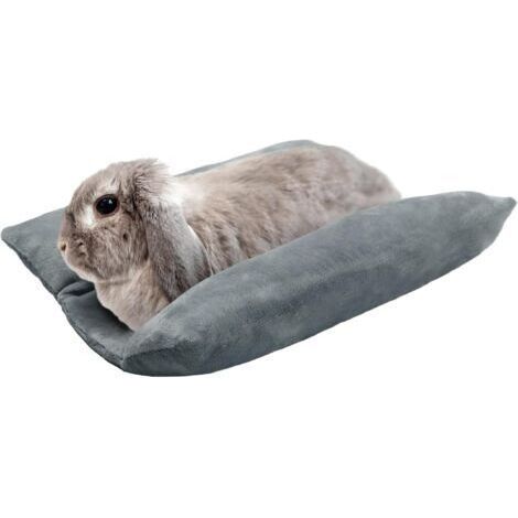 Lit lapin - 40x35,5 cm - Rembourré, oreiller - Gris (1/5)