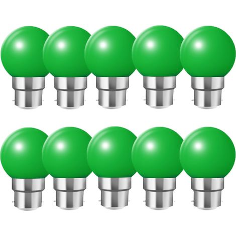 Ampoule LED Couleur B22 2W équivalente 20W 180LM AC 220V-240V B22 Baïonnette Ampoules Guirlande Couleur LED Ampoules Multicolore pour Maison Bar Fête Décoration d'ambiance - Lot de 10 (1/5)
