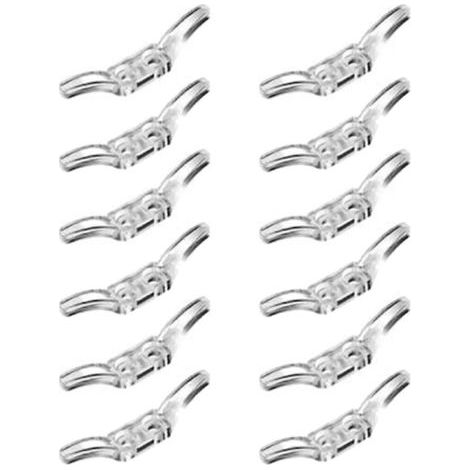 Pair 12 taquets transparents pour stores et rideaux, pour une position stable et bien rangée.