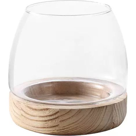 Jarrón de cristal hecho a mano – Juego de 4 jarrones decorativos con amplia abertura – Blanco (1/5)