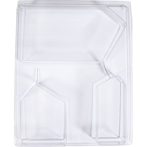 Moule forme MAISONS, 1 pce., plastique PET transparent, 3 tailles, 4-8,5X9-16,3cm, prof. 3cm, réutilisable, béton créatif, cire, savon, décor citadin-36129000