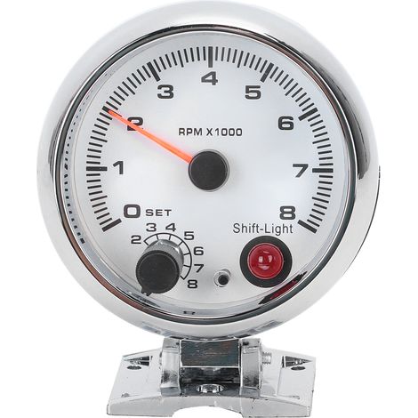 Compte-tours 3,75 pouces 0-8000 tr/min, fond lumineux 7 couleurs pour moteurs essence 12V 4/6/8 cylindres (1/5)