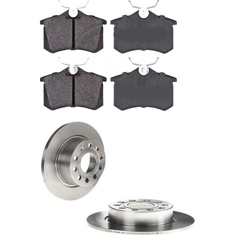 KIT FRENI POSTERIORI compatibile con VW SCIROCCO III (137,138) - DISCHI + PASTIGLIE OEM: P 85 020 , P 85 114 , P 85 095 / 17520 , 18117 , 17547 /SOSTITUZIONE DIRETTA/BASSA POLVERE/SILENZIOSO (1/5)