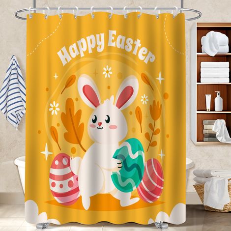 Rideau de bain imprimé polyester 180x180 séchage rapide rideau imperméable pour famille nombreuse (1/5)