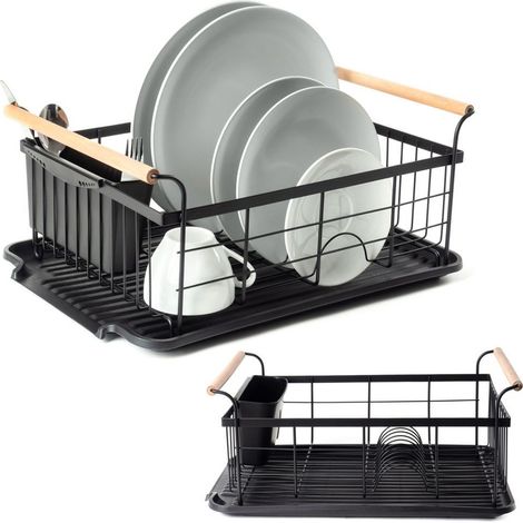 ESCURRIDOR DE PLATOS NEGRO PARA COCINAS ESTRECHAS (1/5)