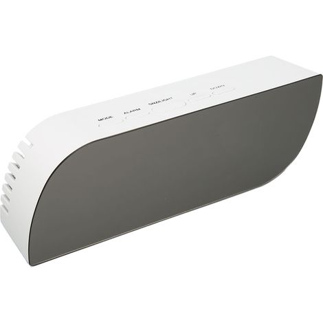 Réveil miroir numérique LED multifonctionnel, idéal pour la table de chevet. (1/5)