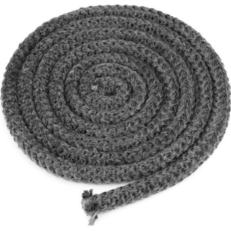 Joint Tressé pour Insert et Poêle, 12mm x 2,5m Joint en Fibre de Verre avec 4 Ruban, Joint Réfractaire, Joint Insert Cheminée pour Poele a Bois, Cheminée, Chaleur, Résistante à 600°C (1/5)