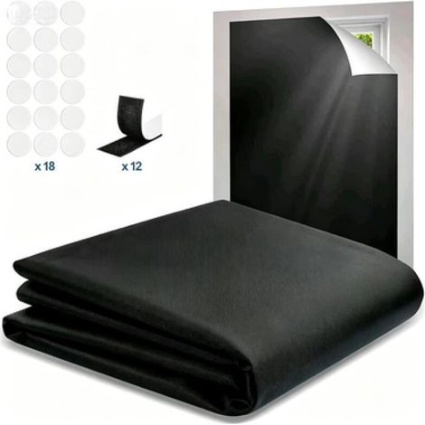 Cortinas opacas, 100145 cm, no requieren taladrado, cortinas opacas portátiles de fácil montaje, adecuadas para dormitorios, viajes, etc. (1/5)