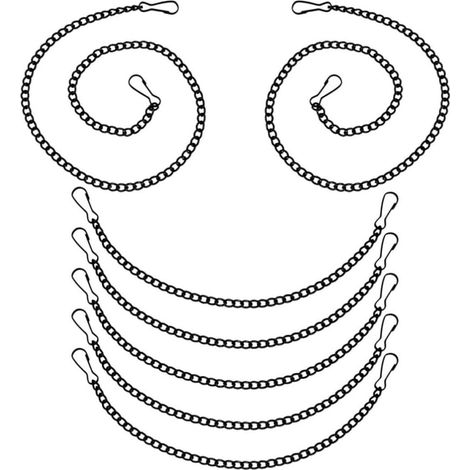 Chaîne Suspendre en Métal Noire 7 Pièces pour Affichage Fer, Usage Polyvalent et Accrochage Rapide, pour Vitrines de Magasins et Rayons de Supermarchés (1/5)