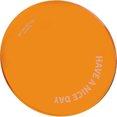 Dessous de verre minimalistes isolants thermiques en acrylique décoratif pour accessoires publicitaires et décoration intérieure, orange (1/5)