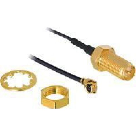 Câble d'antenne - - I-PEX (M) vers RP-SMA (F) - 35 cm - Noir