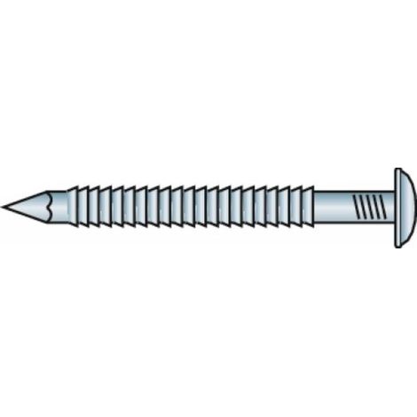 Pointes annelées tête bombée inox A2, diamètre 2,5 mm, longueur 35 mm, boîte de 1 kg - DON QUICHOTTE (1/2)