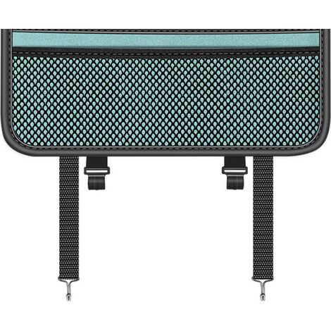 Sac de rangement multifonctionnel pour siège auto, avec support pour téléphone, portefeuille, lunettes et boîtes de mouchoirs (bleu). (1/5)