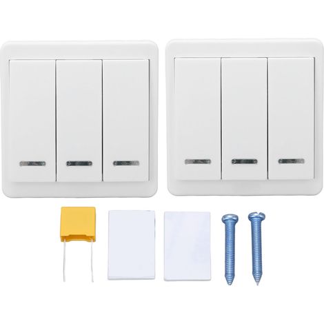 BERM Télécommande sans fil intelligente RS3K W R 3 - Panneau de contrôle double 170240V - Interrupteur à distance autonome BEM (1/5)