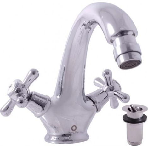 Mélangeur bidet MORAVA avec pop-up en laiton chromé (1/3)
