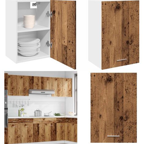 vidaXL Armoire suspendue vieux bois 40x31x60 cm bois d'ingénierie (1/5)