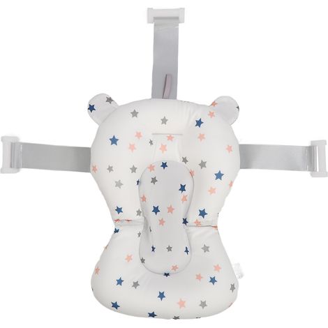 Coussin de bain bébé antidérapant, tapis flottant doux et confortable pour nourrisson, portable, idéal pour le bain de bébé. (1/5)