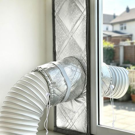 25x250cm Joint de fenêtre climatiseur mobile kit isolation air chaud aluminium réfléchissant imperméable (1/5)