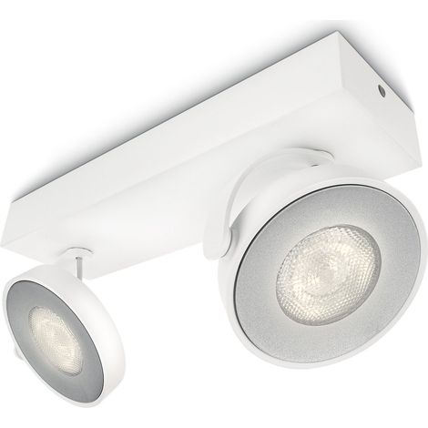 Philips Lighting Clockwork Lampada 2 Faretti LED Integrato Orientabile Integriert, 4.5 W, Alluminio, 2 x 4.5 W (1/4)