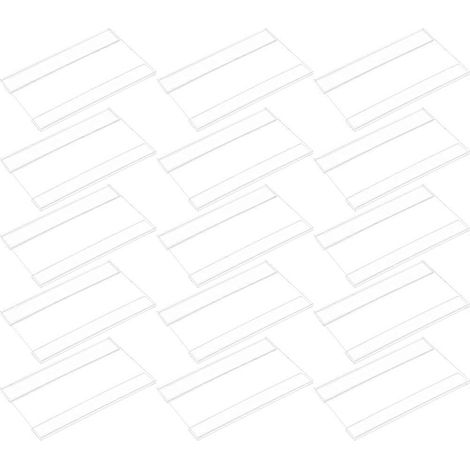 15 porte-étiquettes de prix pour étagère métallique, présentoir de prix pour marchandises-10x7cm-Transparent (1/4)