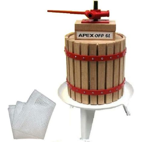 Maischepresse Obstpresse 6L mit 2 x Presstuch Beerenpresse Mostpresse Winzer (1/4)