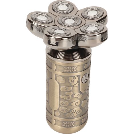 Tondeuse 6-en-1 électrique sans fil étanche, rechargeable USB, manche de gravure, coupe-ongles barbe et cheveux (1/5)