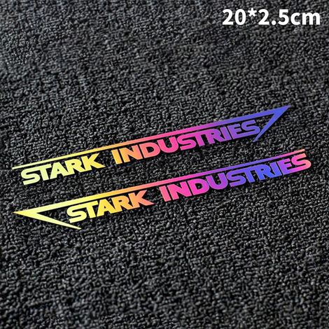 Autocollant réfléchissant noir Iron Man Avengers pour voiture, moto ou voiture Tr[NX] (1/5)