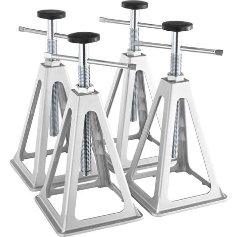 Pour stabiliser caravane et remorque, lot de 4 béquilles aluminium réglables 280-435 mm, charge 2,72 t chacune (1/5)