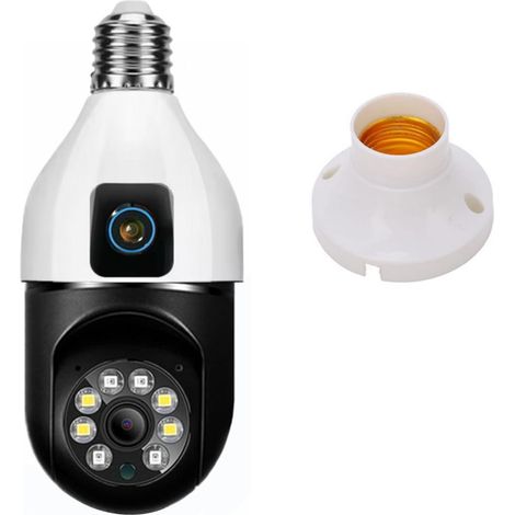 Telecamera Lampadina Doppio Obiettivo Camera Interno WiFi E27 Videosorveglianza (1/5)