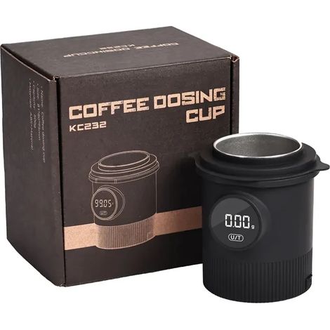 (noir - 500 g) Balance de cuisine électronique numérique pour café expresso avec écran LCD, doseur de café KC232, 500 g (1/5)