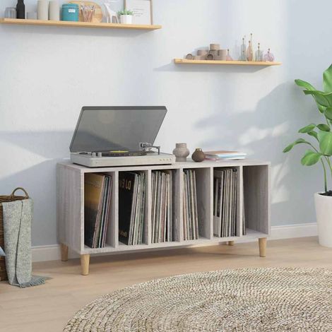 vidaXL Mueble para discos madera contrachapada gris Sonoma 100x38x48cm (1/5)