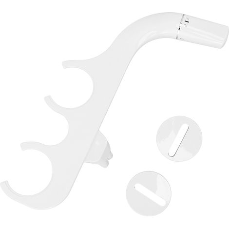 Bidet mince en cuivre 3/8, raccord en T non électrique autonettoyant à double buse, accessoire de toilette hygiénique pour l'hygiène féminine, blanc (1/5)