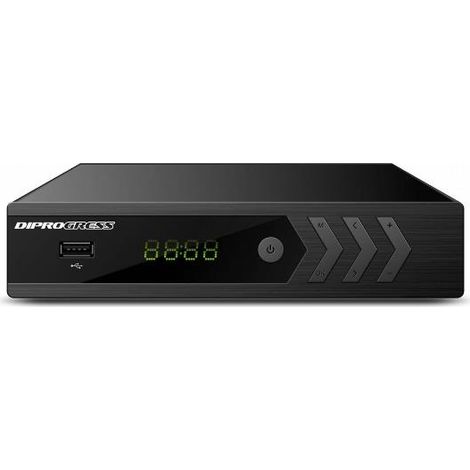 DiProgress DPT220HD - Decodificador Digital terrestre DVB-T2 Doble sintonizador, Negro