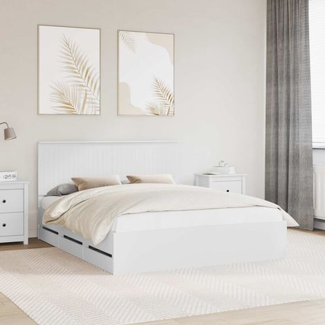 Estructura de cama con cajón 160 x 200 cm Madera Ingenieril vidaXL (1/5)