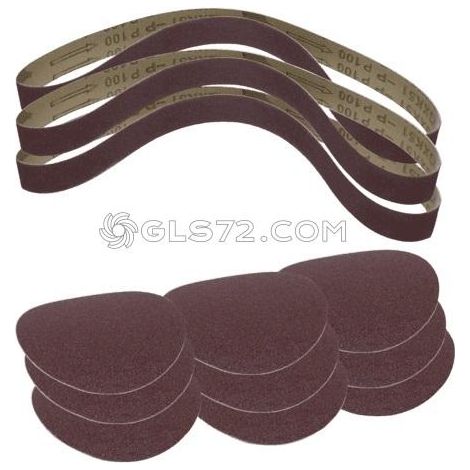Kit 12 nastros y discos abrasivos para SCHEPPACH BTS700 (1/2)