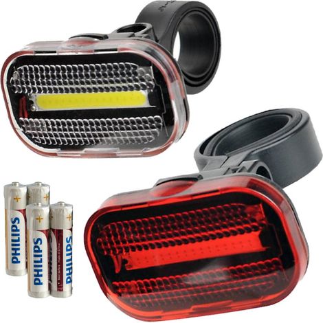 2K COB LED Fahrradlicht-Set (vorne + hinten) (1/3)