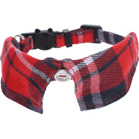 Collar rojo ajustable para gato con cascabel, 2 unidades. Lindo collar para gatitos y mascotas. (1/5)