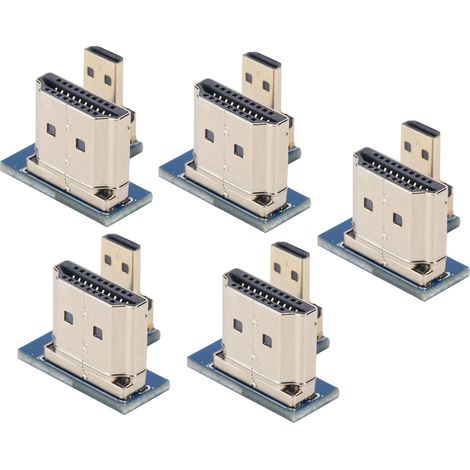 Lot de 5 adaptateurs micro HDMI vers interface multimédia haute définition compatibles avec Raspberry Pi 4B (1/5)