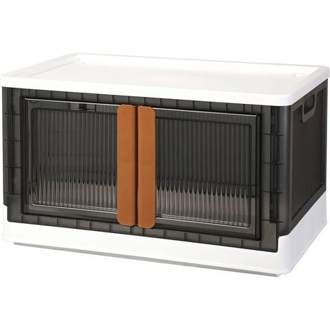 Boite rangement plastique, 72L boite de rangement Pliable caisse rangement, avec couvercle et 4 roulettes Empilable, aux Vetements Jouets Livres, Rangement Cuisine Chambre à Coucher (lot de 1) (1/5)