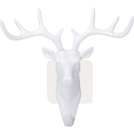 Klebehaken in Form eines Hirsch- oder Elchkopfes, starke Befestigung, Handtuchhalter ohne Bohren (Badezimmer, Küche, Schlafzimmer)