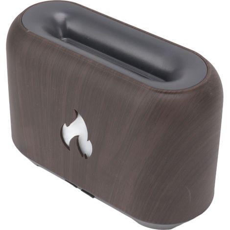 Diffuseur de flamme 130 ml, humidificateur USB à effet flamme 3D ajouré avec 7 couleurs de lumière LED pour la maison, 5 V, grain profond (1/5)