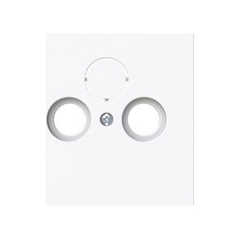 BJ 1743-44G PLAQUE CENTRALE POUR PRISE D'ANTENNE 2/3 PRISES BLANC BUSCH-JAEGER 2CKA001724A4432