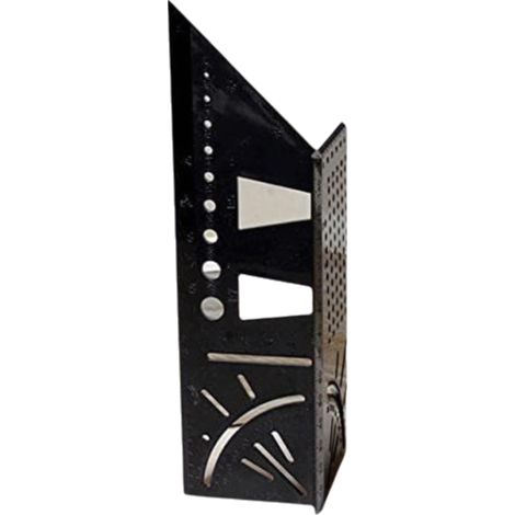 1 pièce Équerre d'angle 3D, règle de mesure carrée 45/90° pour bois et tuyaux, gabarit de traçage et guide de perçage (1/5)
