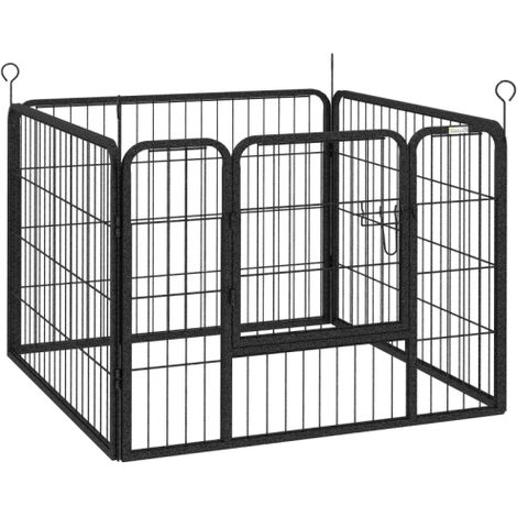 Heavy Duty Collapsible Dog Playpen - 4 Panel Indoor Outdoor Puppy Pen, Foldable Dog Kennel 82L x 82W x 60H cm (1/5)