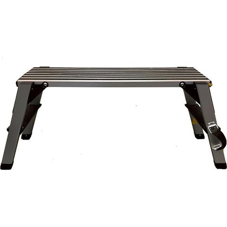 Centaure – Plateforme de travail pliante 1.00 x 0.30 m – Marches en acier perforées antidérapantes – Charge maximale 150 kg – 451700 (1/10)