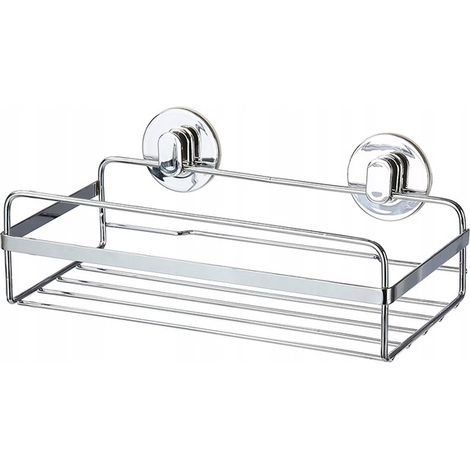 Chrom-Badezimmerregal, silberfarben, 1-teilig, ohne Bohren, mit Draht, Loft