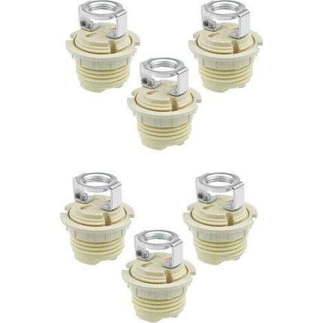 Lot de 6 Supports de Lampe G9 en Céramique Fileté de Qualité - Anneau Solide Compatible avec Lampes Halogène, LED et CFL , OUYLAF