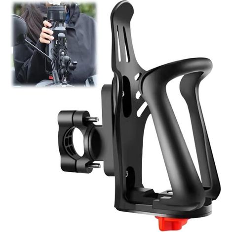 Portabotellas para bicicleta y motocicleta - Portabotellas para cuadro y manillar - Portabotellas para bicicleta de montaña, bicicleta de carretera, patinete y cochecito (1/5)