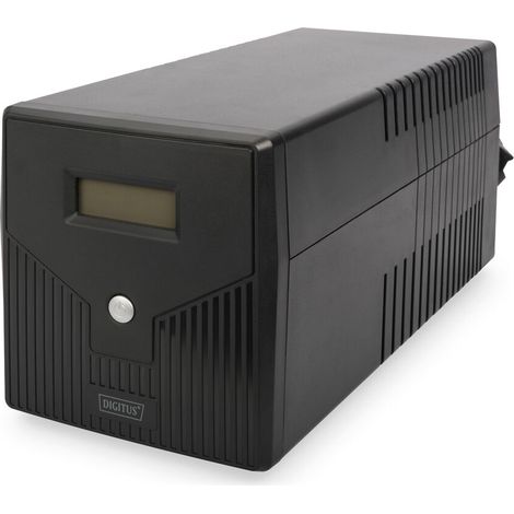 DIGITUS Line Interactive USV 2000VA/1200W schwarz mit LCD 4xSchuko RJ11/RJ45 1xRS232 1xUSB AVR H205x